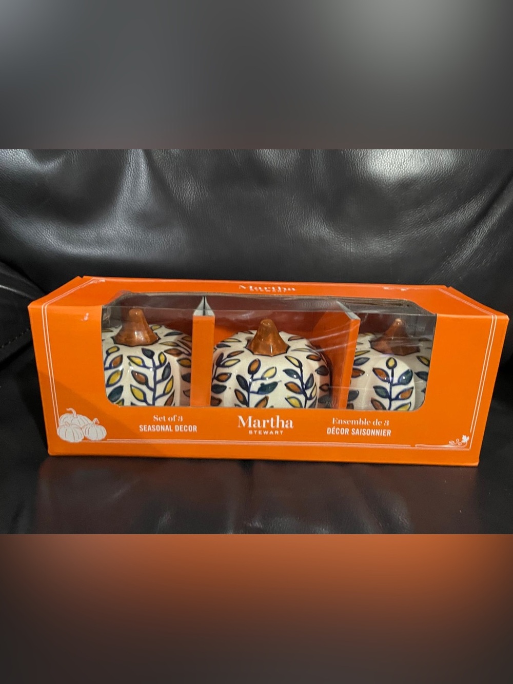 Thanksgiving Martha Stewart Pumpkins, Decor Thanksgiving Ceramic Pumpkins (3)